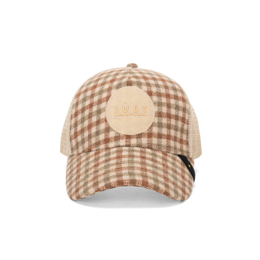 TRUCKER MICRO CHECK CAMEL